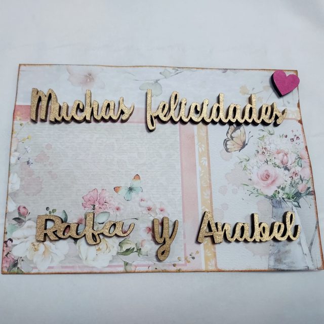 Tarjeta personalizada novios